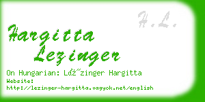 hargitta lezinger business card